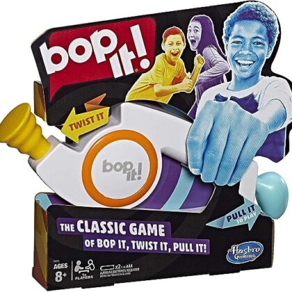 Hasbro Gaming Bop It! Electronic Game for Kids Ages 8 & Up, Brown/a